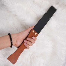 Bondage Wooden Handle PU Leather Paddle Whip Restraint Flogger Couples Game BDSM