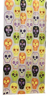 Halloween Shower Curtain Peva Vinyl Day Of The Dead Sugar Skull