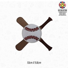 Base Ball And Bat Patch Iron On Patch Sew On Embroidered Patch