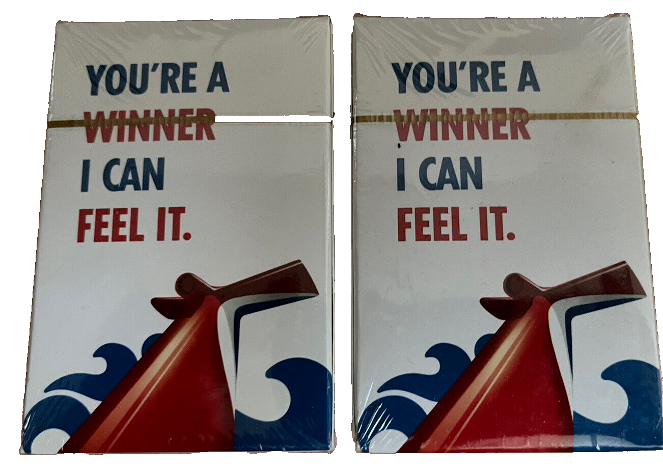 Carnival Cruise Lines Lot 2 Decks Sealed Playing Cards You’re A Winner Souvenir