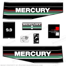 Fits Mercury 1991 9.9HP Outboard Engine Decals - Teal