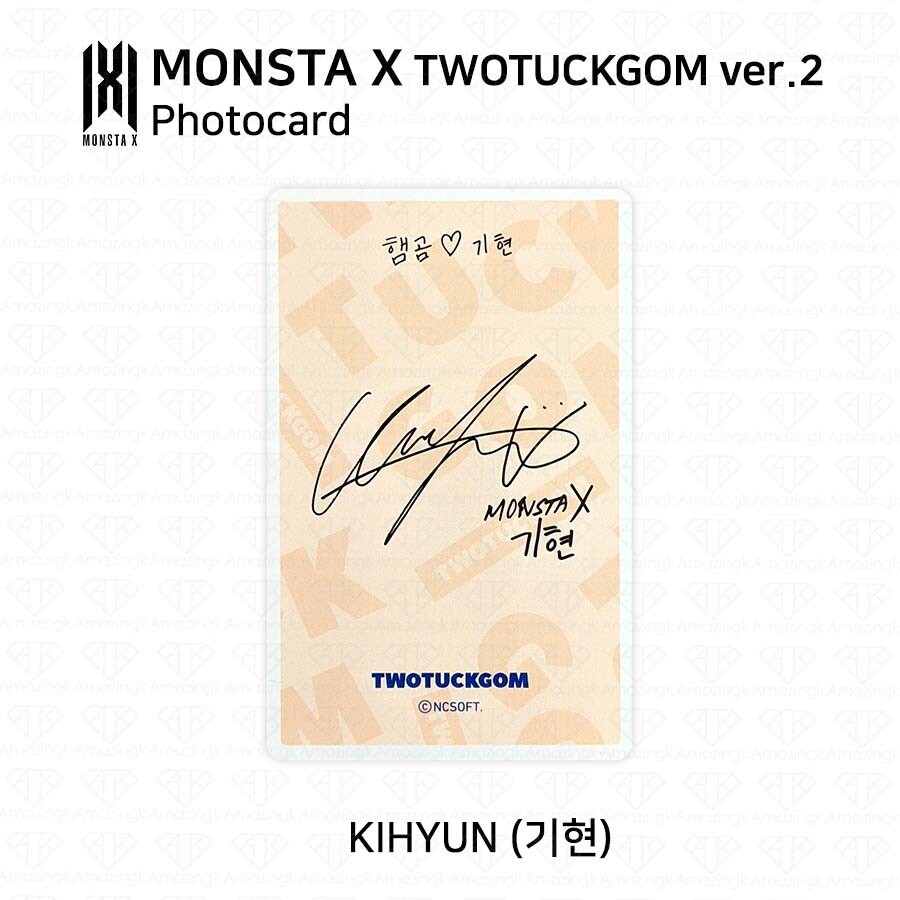 MONSTA X TWOTUCKGOM Ver2 Official Photocard Shownu Minhyuk Kihyun