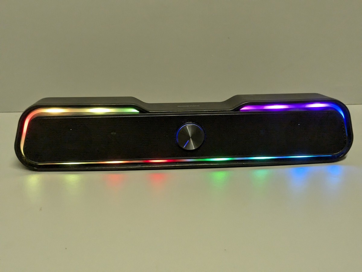 Goodmans Gaming Soundbar with Colour Changing LED Lighting UK