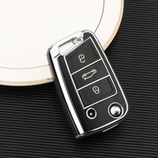 Schlüssel Case Cover Hülle für VW Golf 7 Passat B8 Touran Polo Sharan Schwarz