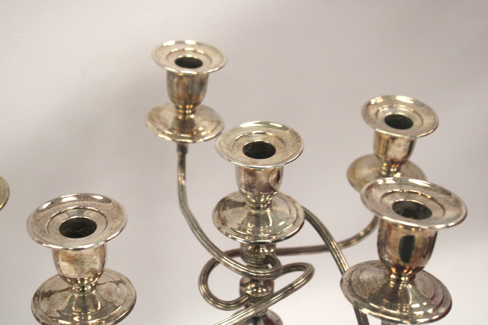 Pair of Vintage SilverPlated Candelabras 4 Arms 5 Candle Capacity 41cm