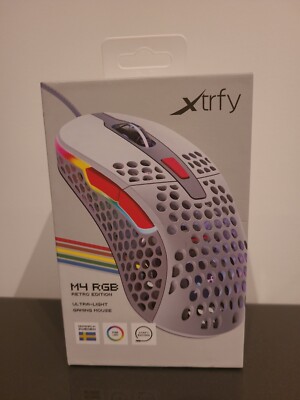 Xtrfy M4 RGB Ultraleichte Gaming Maus, einzigartiges Rechtshänder Design