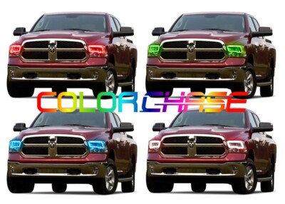 Color Chasing LED Headlight Flow Halo kit for Ram 1500 09-16