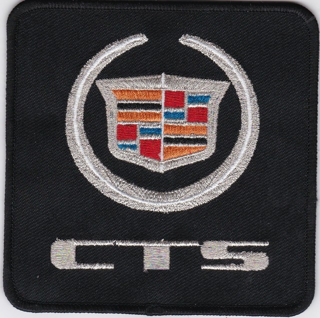 CUSTOM BLACK SILVER EMBROIDERED 4x4 CLASSIC CAR PATCH UPHOLSTERY LOGO