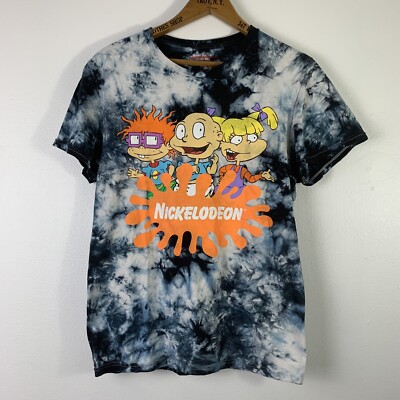 Nickelodeon Rugrats Squad Unisex Retro Navy Blue Tie Die Size Small