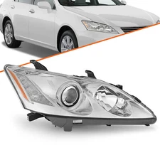 For 2007-2009 Lexus ES350 Headlight Right Passenger Side Chrome Halogen W/O HID