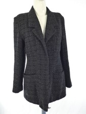 Vintage Kookai Boucle Jacket Blazer Black Coat Y2k Retro Size Fr 40 Uk 10