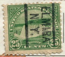 USA - 1922 Niagara Falls - 25 Cents - Error Variety - Off Center Cut