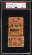 1936 WORLD SERIES GAME 2 TICKET🎟️NYY-18 MOST RUNS IN WS HISTORY/GEHRIG 2HIT PSA