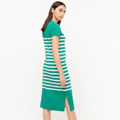 J Crew Green Striped White Tee Shirt Midi Dress XXS NWT | eBay J Crew Green Striped White Tee Shirt Midi Dress XXS NWT | eBay