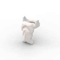 Lego Minifig 2X Bart Beard Mann 6132 Weiß White