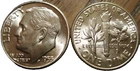 1953-S Choice / Gem BU Roosevelt Dime From Bank Rolls With Full Luster        ~