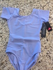 Eurotard Girls Microfiber Short Sleeve Leotard 44475c Lilac size L