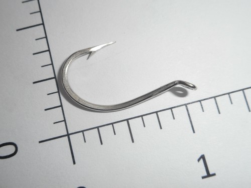 Mustad 3/0 Viking LIVE BAIT OCTOPUS Hooks Nickelplated Reversed 5x Short 9531 - 第 3/4 張圖片