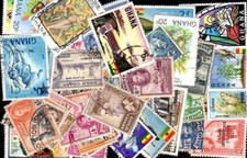 GHANA et COTE DE L'OR collections de 25 à 500 timbres différents oblitérés