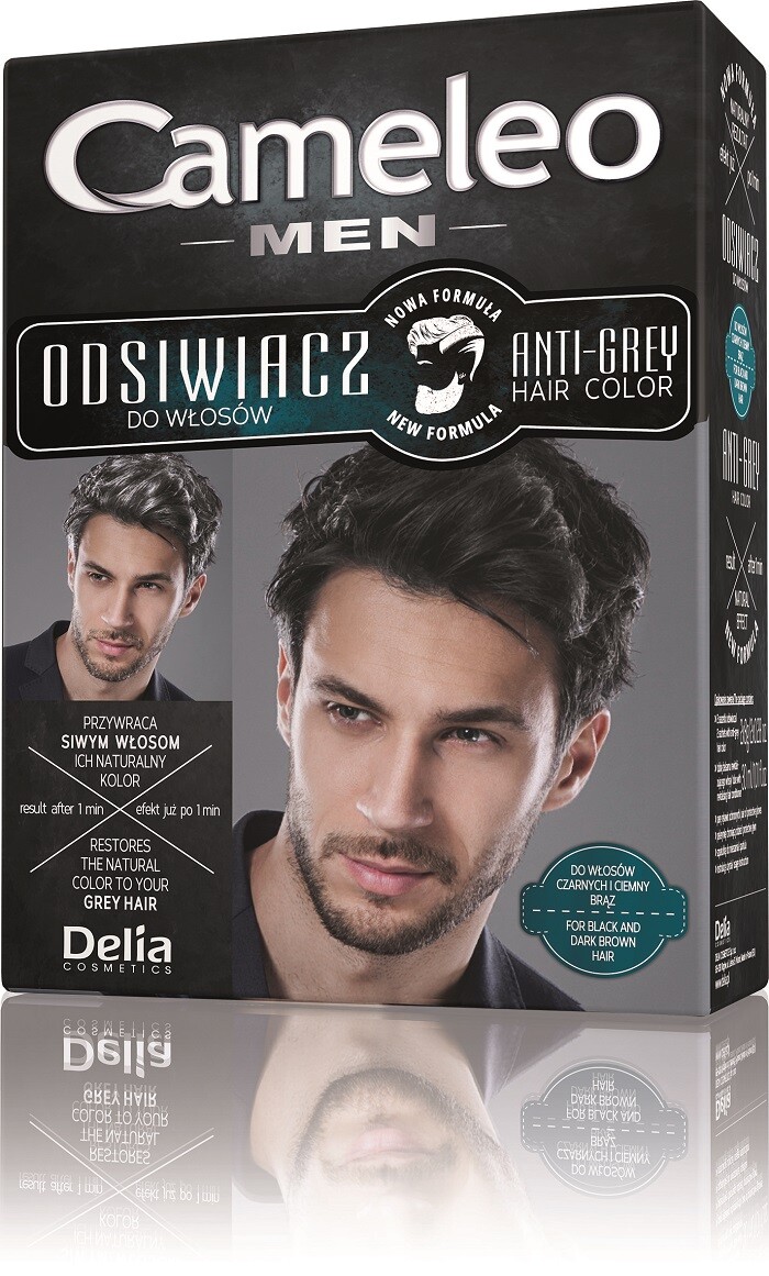 5906750812106 Мужская краска для волос против седины odsiwiacz do włosów 01 Black Cameleo