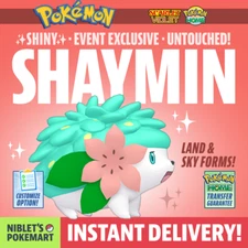 ✨ SHINY SHAYMIN ✨ Event Exclusive Untouched Mythical ✨ Pokemon Scarlet & Violet!