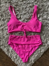 Women s Two Piece Hot Pink Swimsuit Size Xl