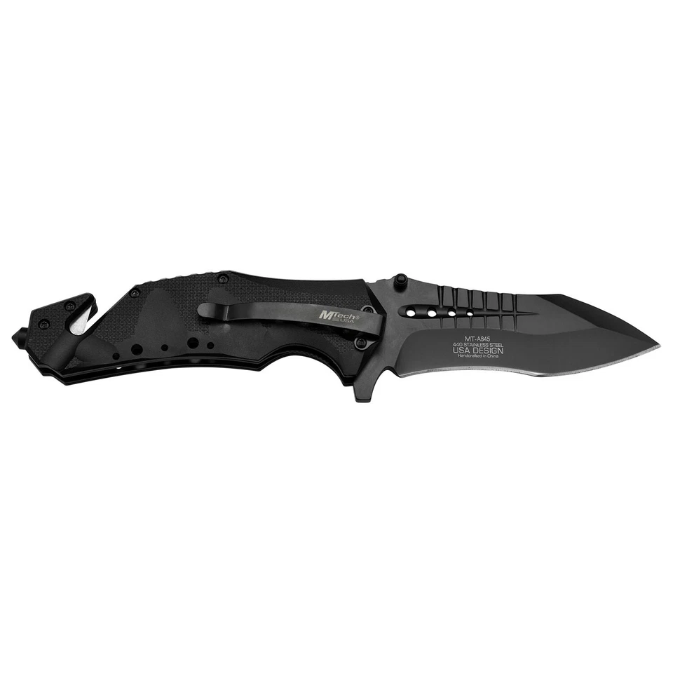 Cuchillo Plegable 9" EE. UU. Balistic Pocket Spring Assist, Hoja Negra, 5 Pulgadas Cerrado Foto 3 de 4