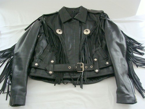 FMC Womens Leather Motorcycle Jacket 