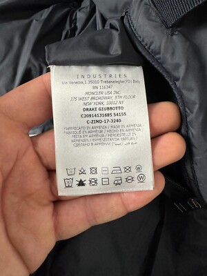 Moncler jacket Drake size 3 navy blue | eBay