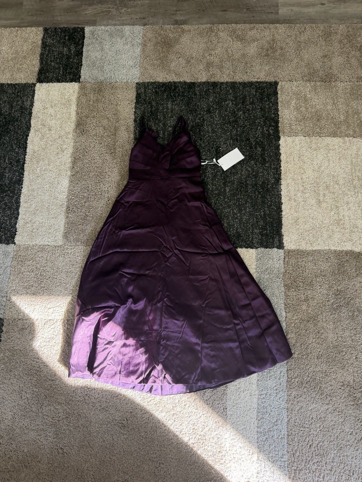 L-dark Purple Junior Girls Flower Girl Formal Size 8