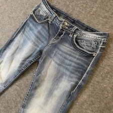 VIGOSS The Chelsea Womens Jeans 16x31 Skinny Stretch Embellished Embroidered