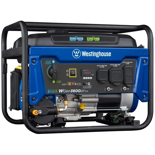 Westinghouse WGen3600DFcv - 3600 Watt Dual Fuel Portable Generator w/ CO Sens...