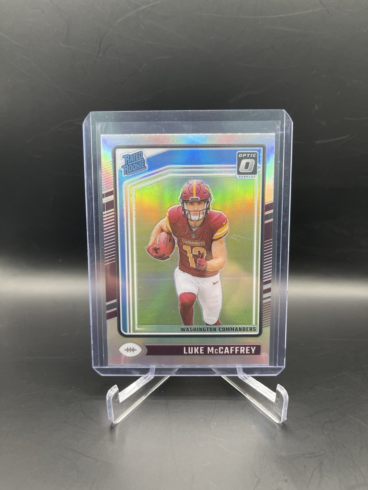 2024 Panini Donruss Optic - Rated Rookie Luke McCaffrey #268 Holo RC