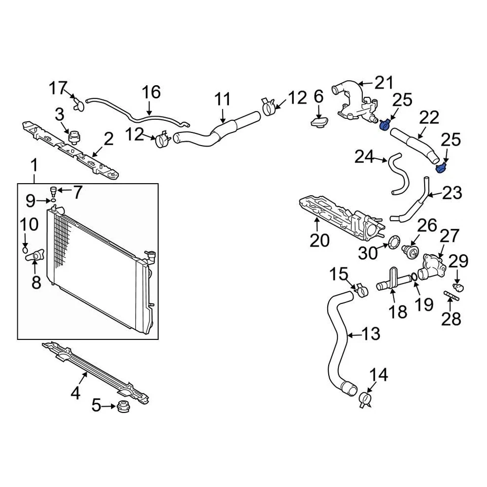 For Lexus RX400h 2006-2008 Lexus 9046728007 Engine Coolant Bypass Pipe Clamp - Image 2 of 4