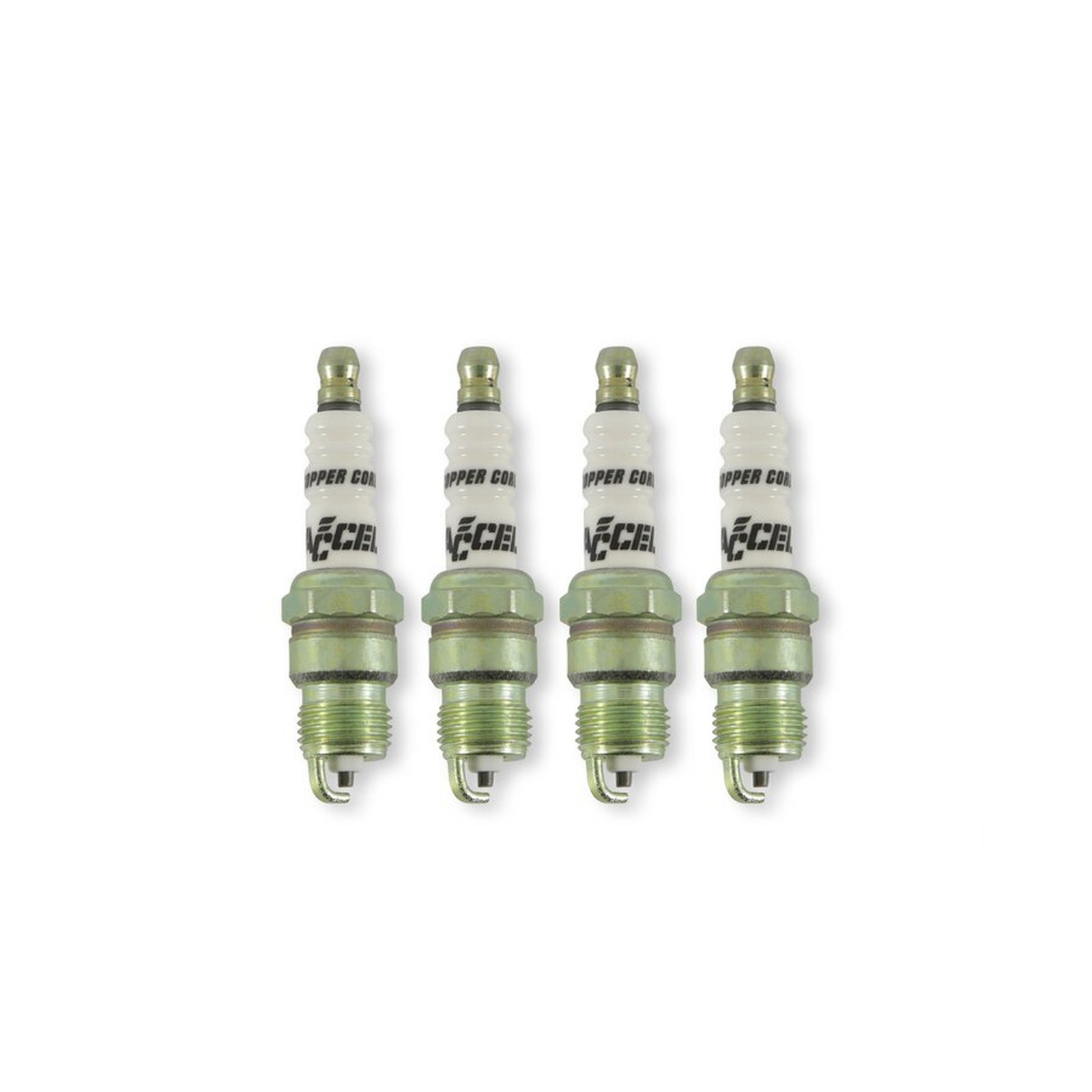 ACCEL 0574S-4 HP Copper Spark Plug 14mm Thread .460 Reach Shorty 4PC