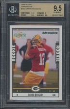 2005 Score Football Aaron Rodgers #352 RC Rookie Adrenaline /399 BGS 9.5
