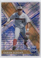 2019 Panini Elite Extra Edition Aspirations Blue 35/75 Aaron Schunk #62 nd3