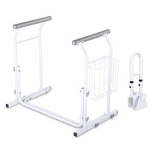 Xcceries Bathtub Grab Bar with Toilet Safety Rail Combo Adjustable for Seniors