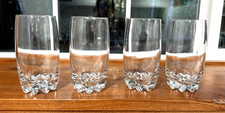 (4) Galassia Bormioli Rocco Clear Glass Italy...