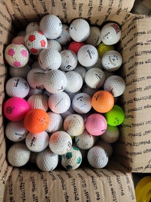 Medium Flat Rate Box Full   -Hit Away & Practice Golf Balls - Bulk Lot Used