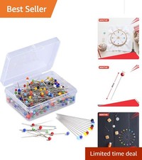 100PCS Pearlized Colored Sewing Pins - 1.5 Inch Stainless Steel Craft Essentials