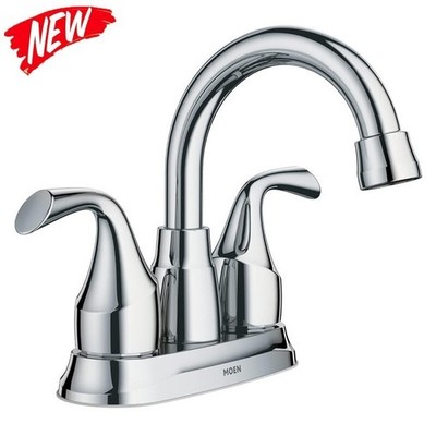 Idora Chrome Two-Handle Centerset Bathroom Sink Faucet W/ Drain Assembly Home