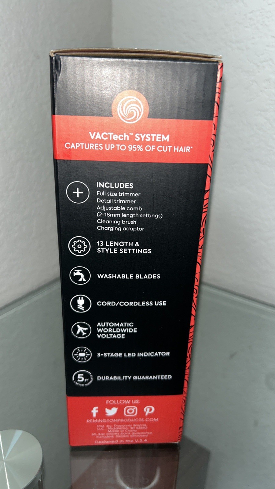 Remington Vacuum Beard Trimmer, VACTech SERIES. 