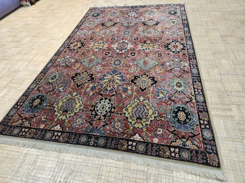 6x9 KARASTAN WILLIAMSBURG KIRMAN VASE 557 100% WOOL RUG - VERY GOOD CONDITION