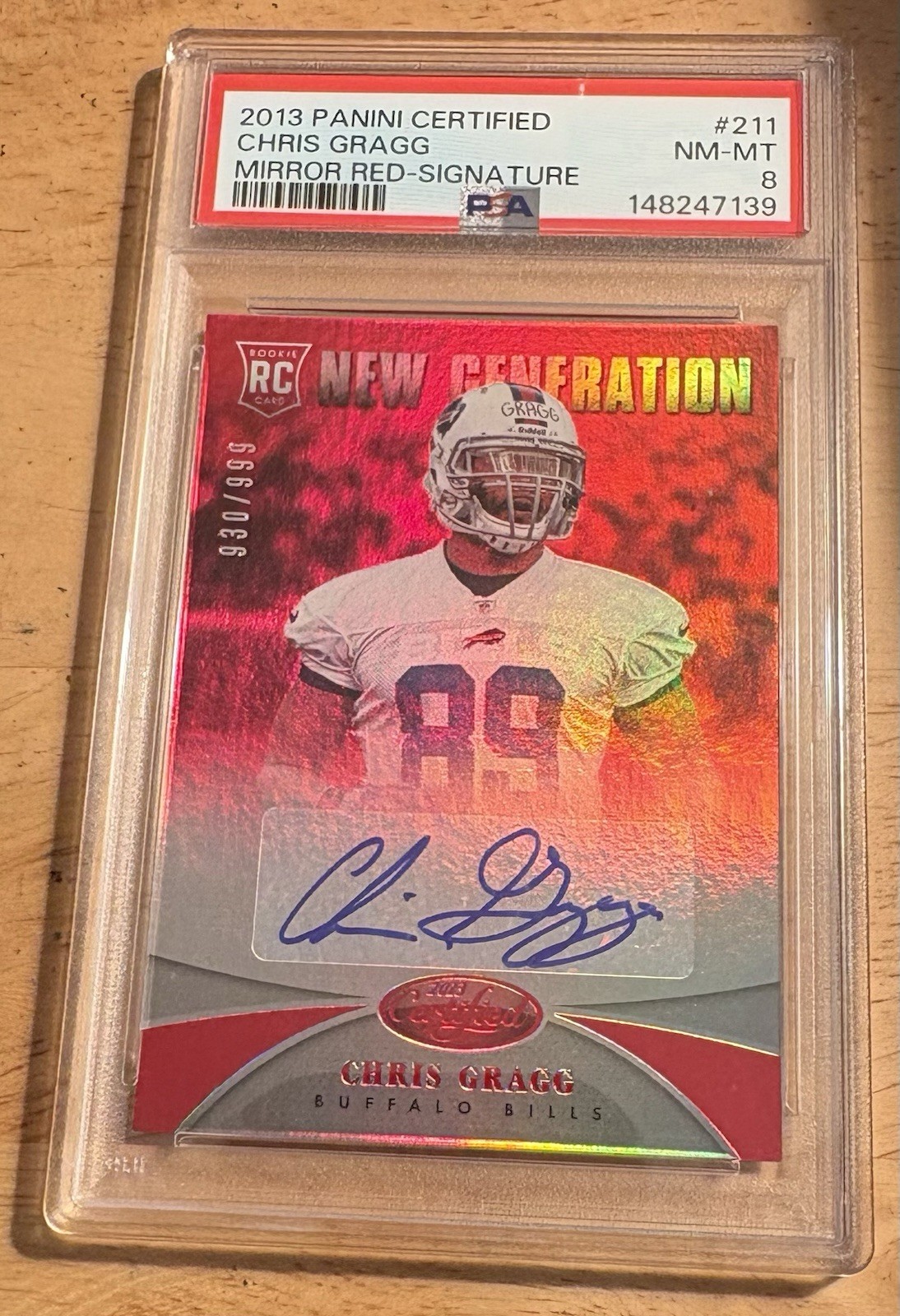 Chris Gragg Panini Certified #211 Mirror Red-Signature