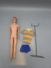 Vintage 1960's Mattel Barbie Allan Alan Doll Straight Leg Original Swim Suit