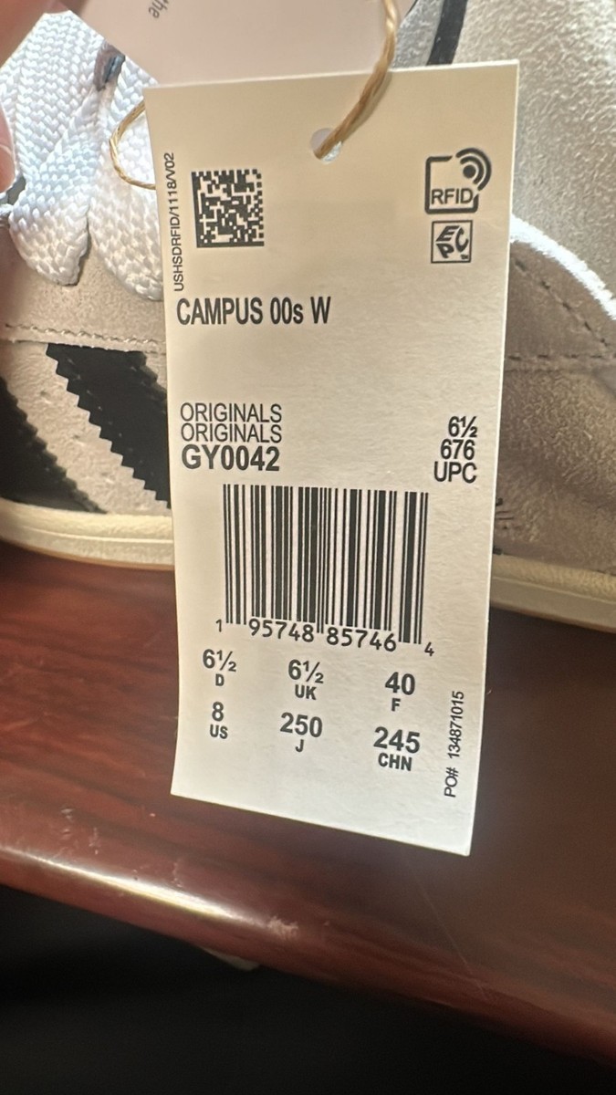 adidas gazelle silver green womens ADIDAS Campus 00s Fat Lace Sneaker Mens Sz 10.5 Black/Cloud White/Off   PayWut