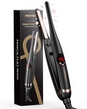 Plancha De Pelo Delgada 0.3 Pulgadas Con 10 Ajustes De Temperatura Rosa