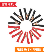 10Pcs 100A Insulated Alligator Clips Electrical Heavy Duty Alligator Clamps, Bat