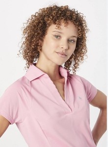 RLX Women GOLF Tailored Fit Piqué Polo Shirt In Pink Flamingo Size XS $110